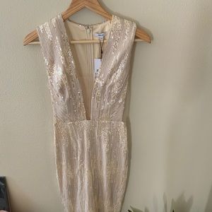 Sau Lee Kendall Sequin Pencil Midi Dress